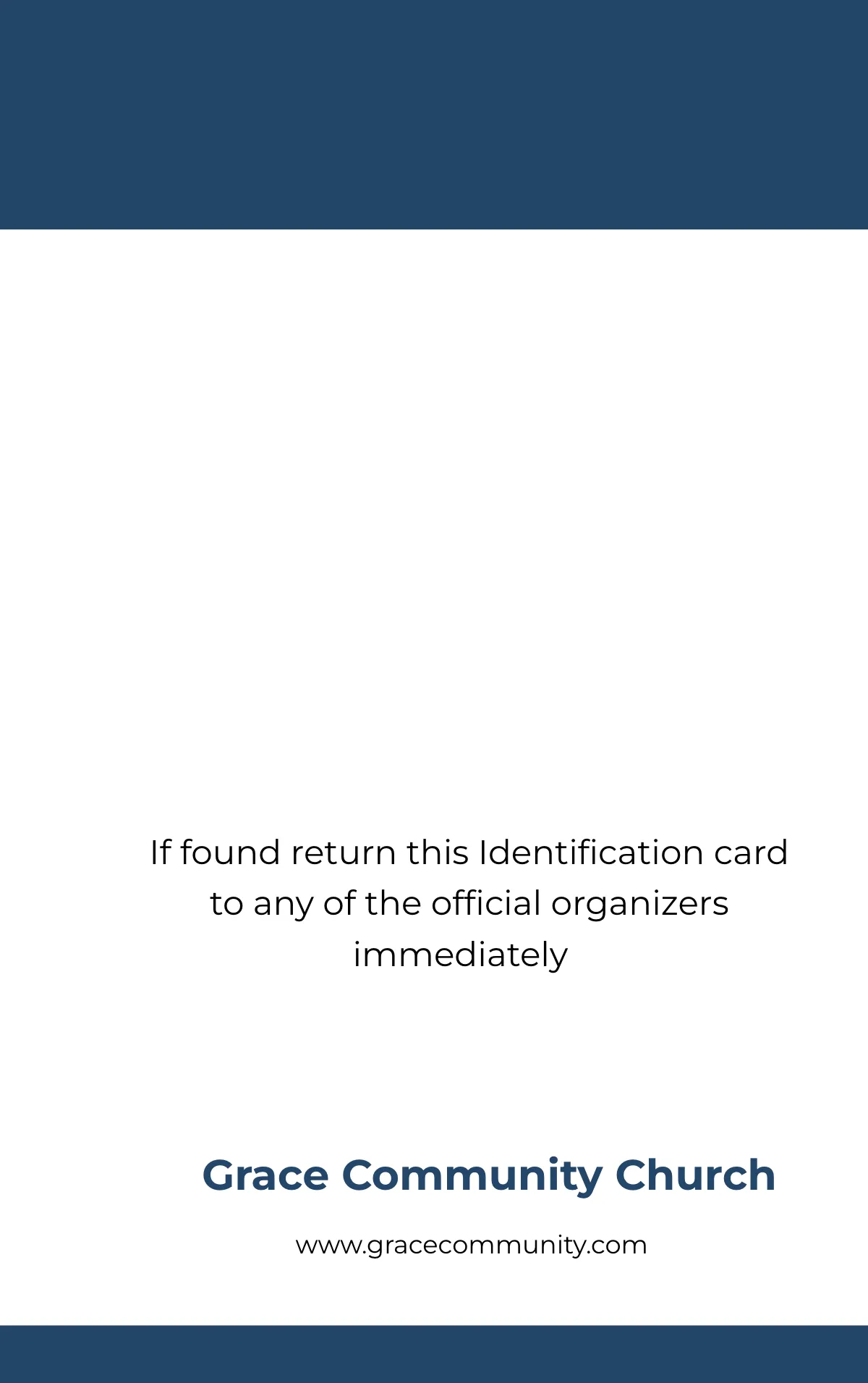 Free Blank Church ID Card Template to Edit Online