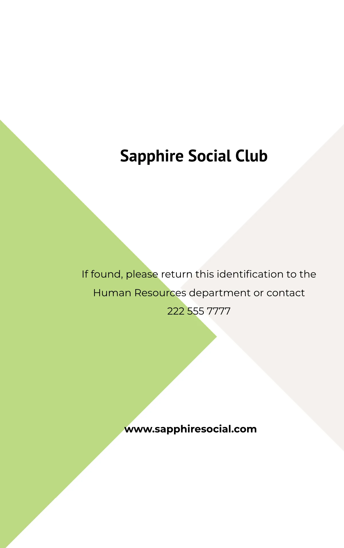 Free Blank Club ID Card Template to Edit Online