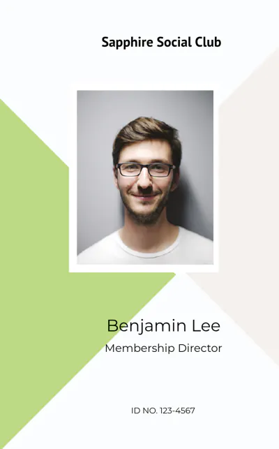 Free Blank Club ID Card Template to Edit Online