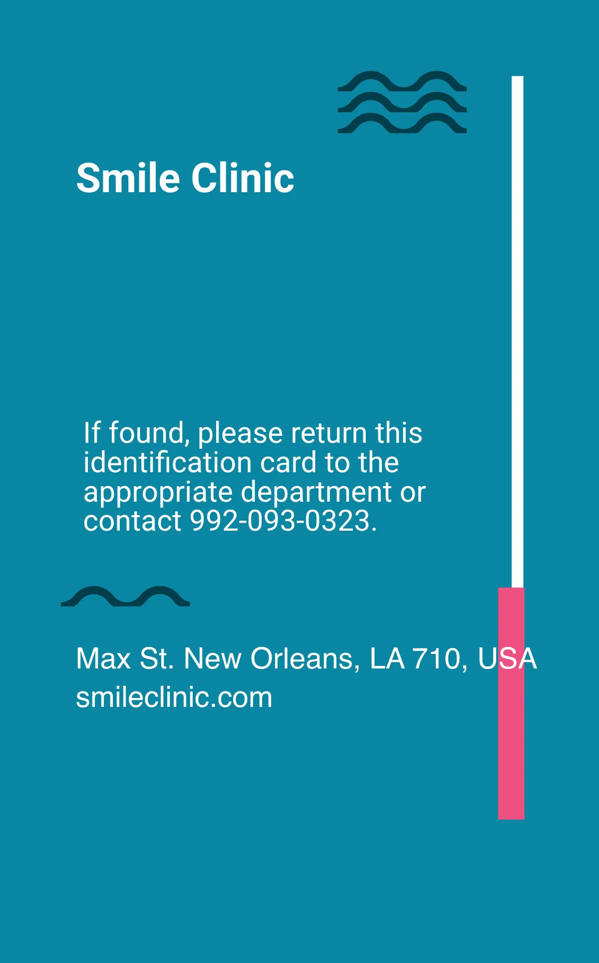 Free Clinic ID Card Template to Edit Online