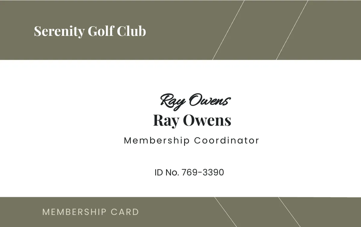 Free Membership Card Templates Editable And Printable