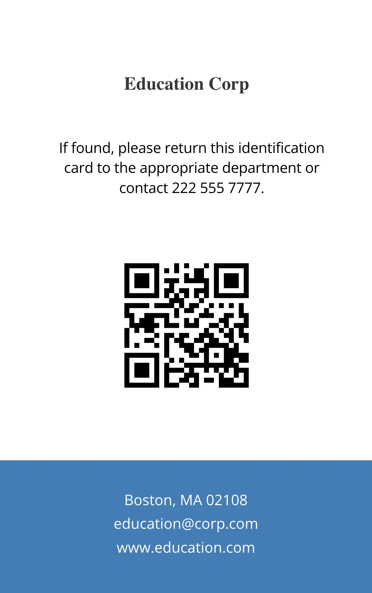 Free College ID Card Template to Edit Online