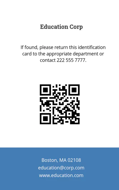Free College ID Card Template to Edit Online