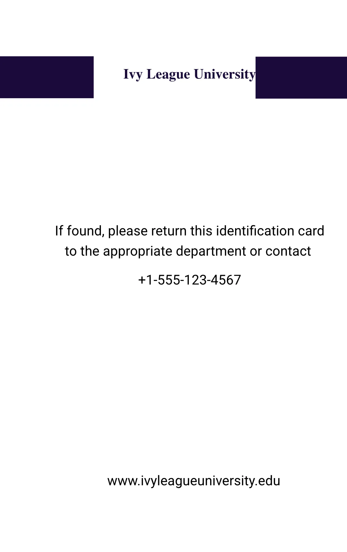 Free College Student ID Card Template to Edit Online