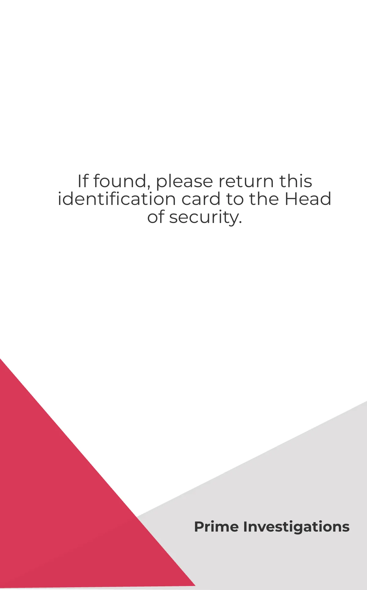 Free Crime Investigation ID Card Template to Edit Online