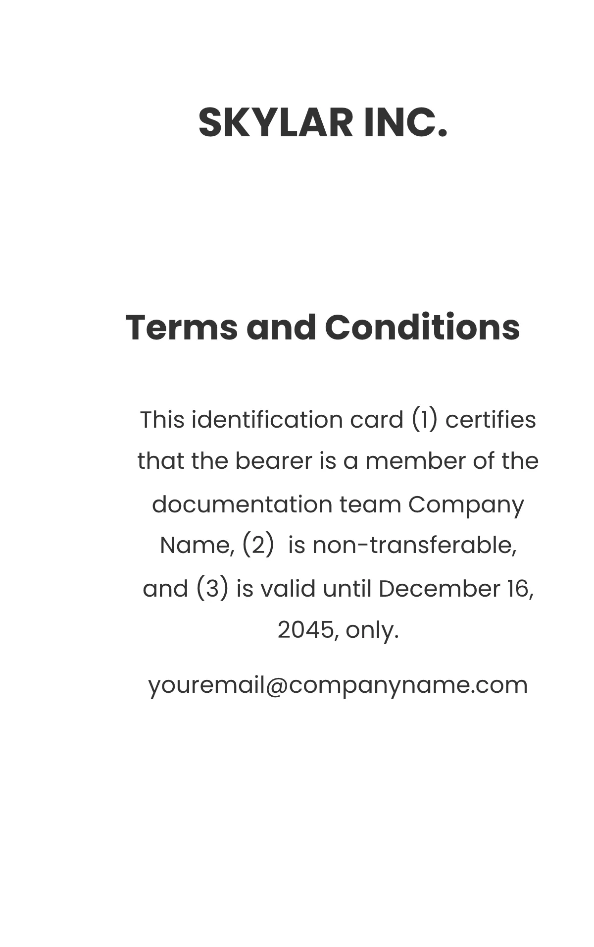 Free Mechanic ID Card Template to Edit Online