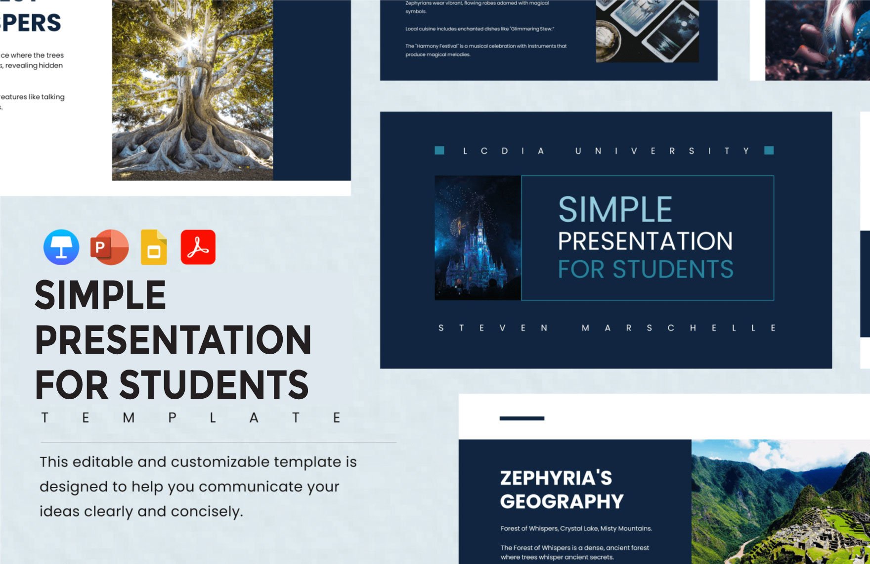 Free Simple for Students Template in PDF, PowerPoint, Google Slides, Apple Keynote