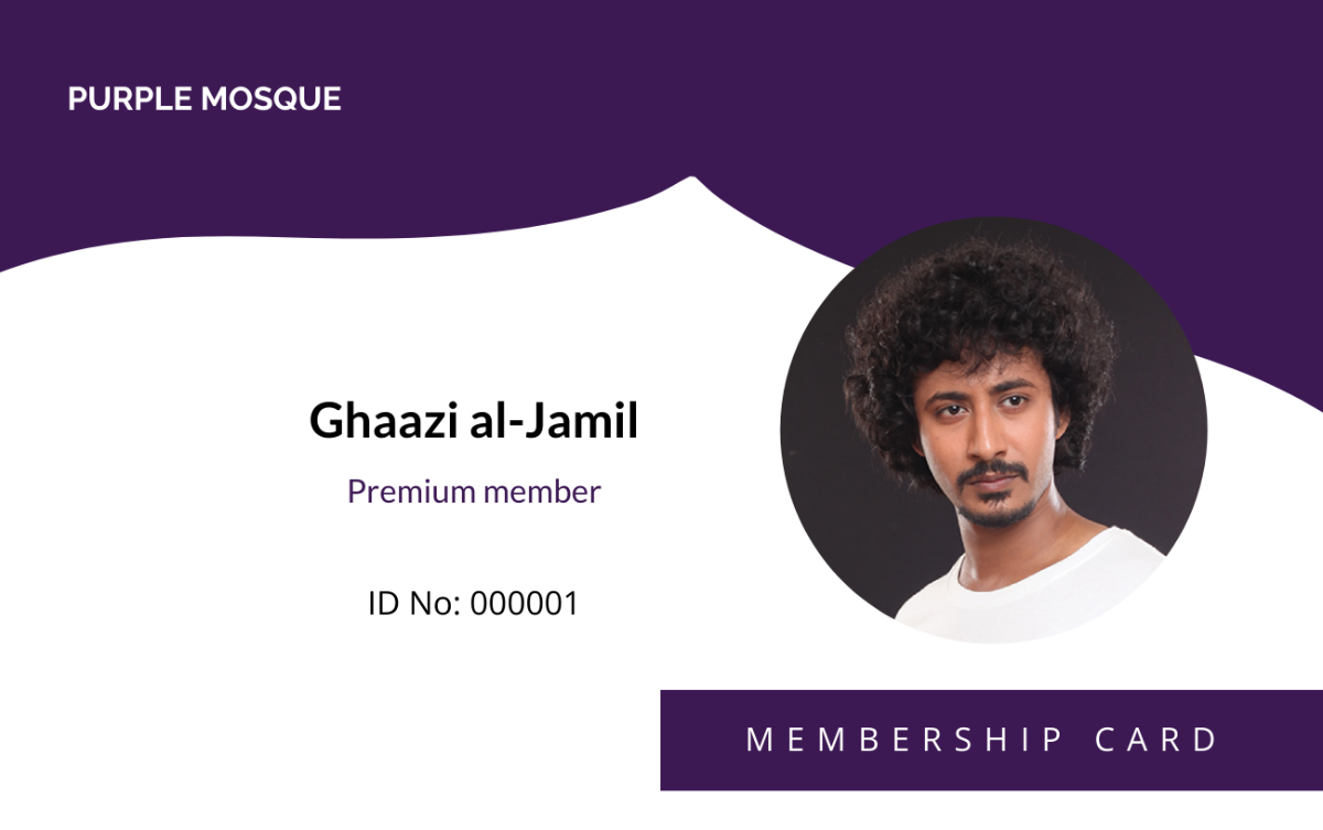 Mosque Membership ID Card