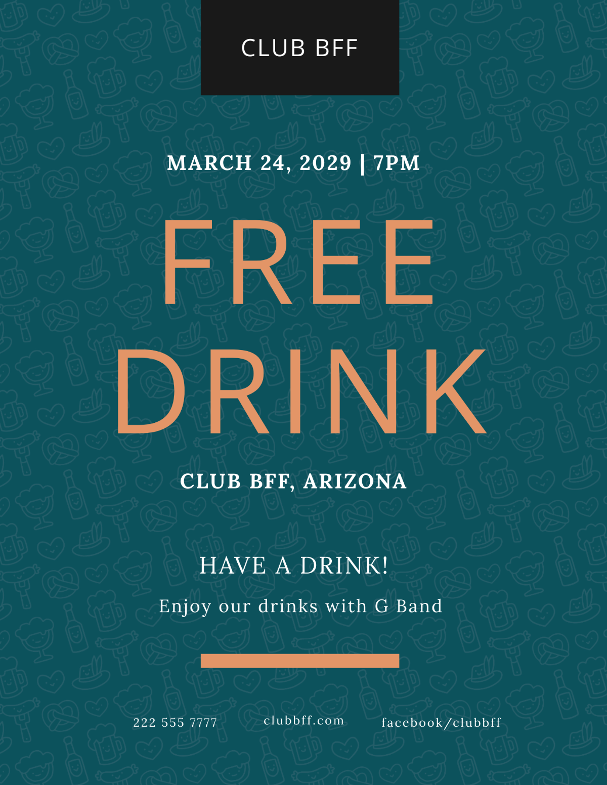 Drink Promotion Flyer Template