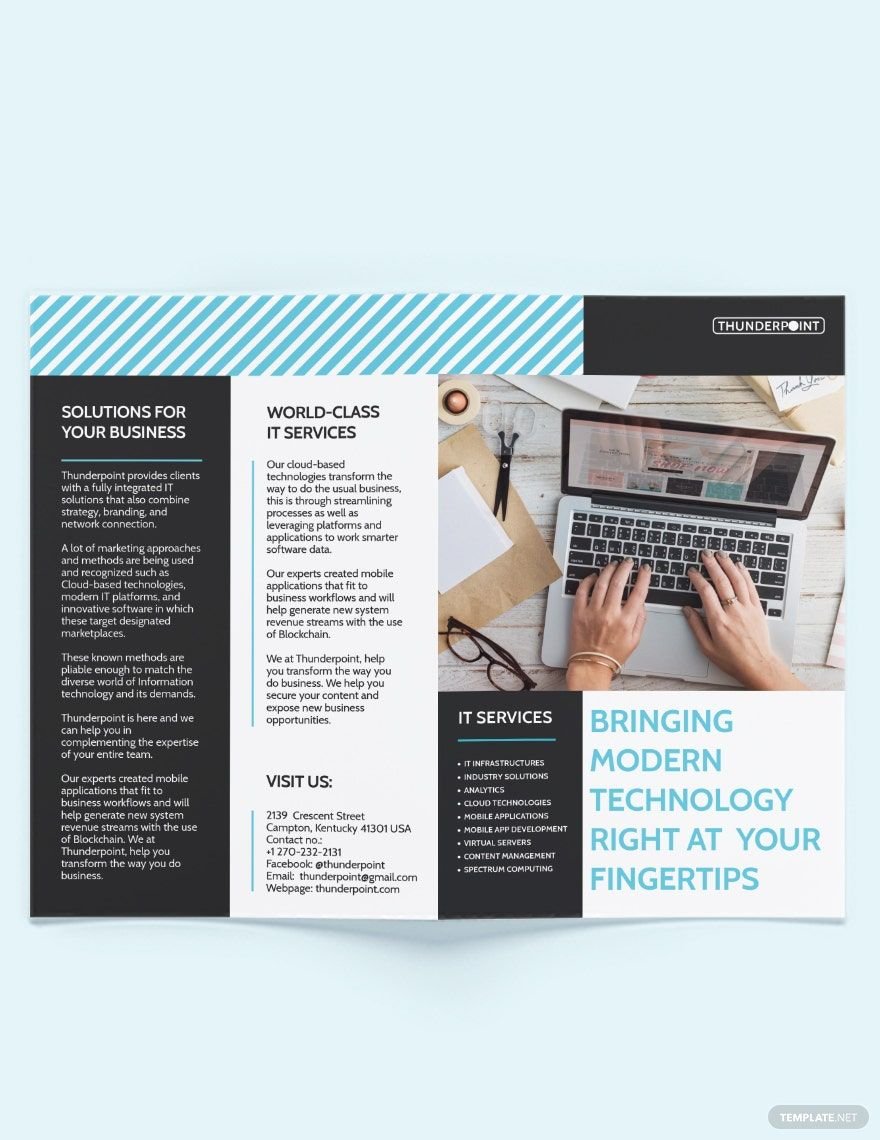 IT Services Bi-Fold Brochure Template