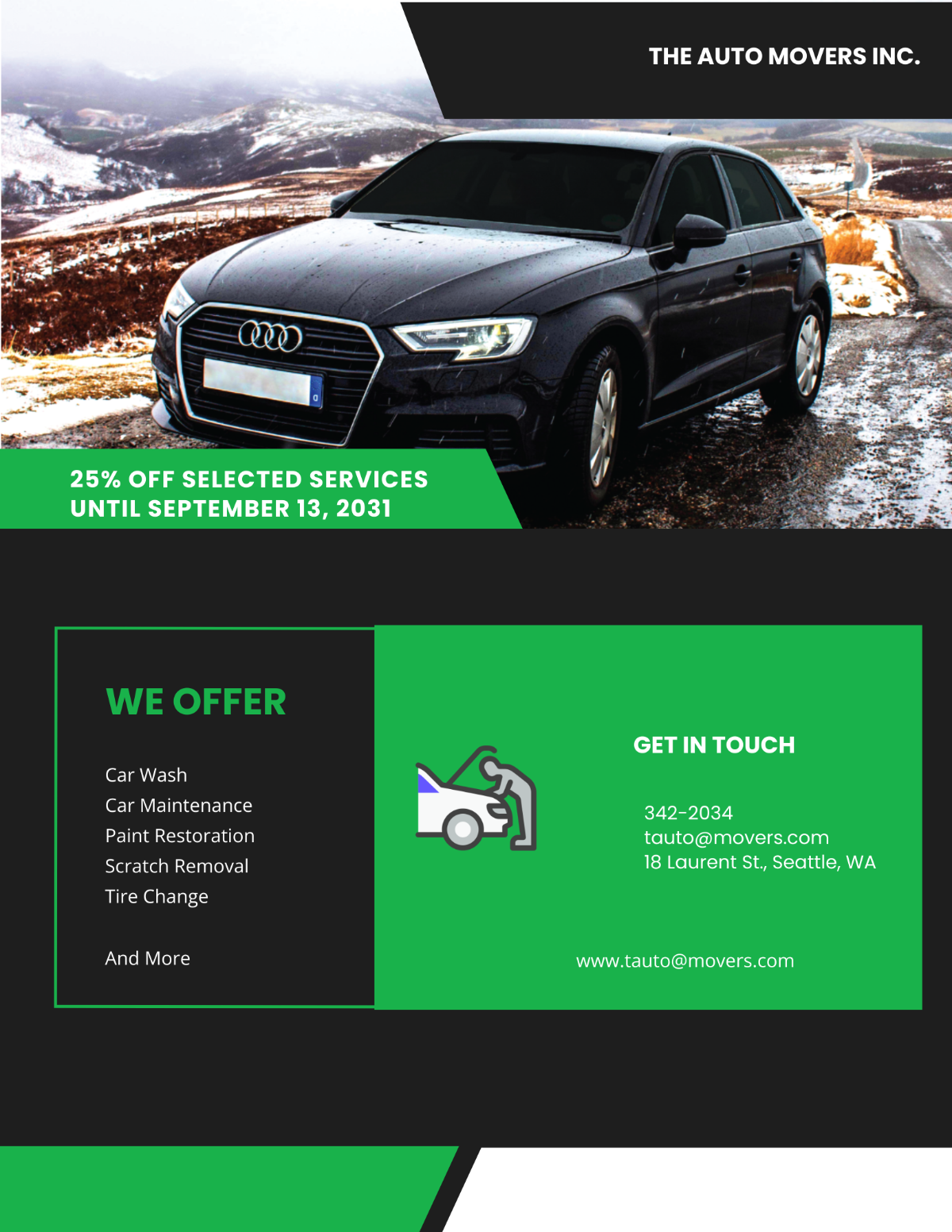 Automotive Business Flyer Template - Edit Online & Download