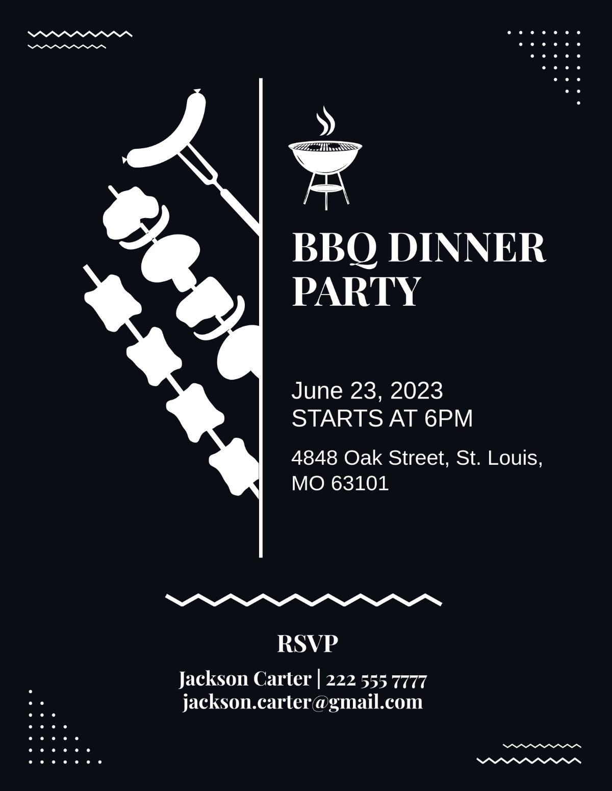 Bbq Dinner Party Flyer