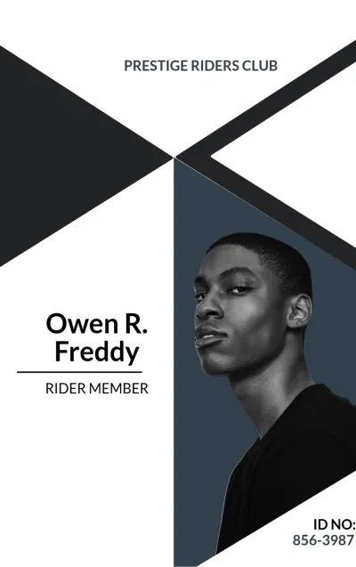 Free Motor Club ID Card Template to Edit Online