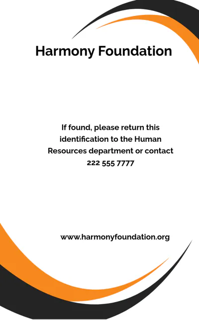 Free NGO ID Card Template to Edit Online