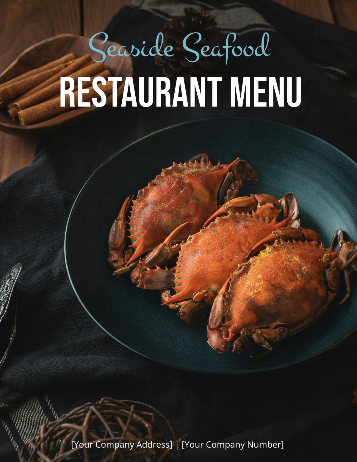 Seafood Restaurant Menu Template