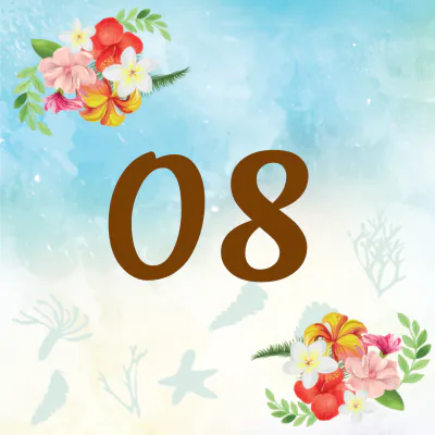 Free Beach Wedding Table Number Card Template to Edit Online