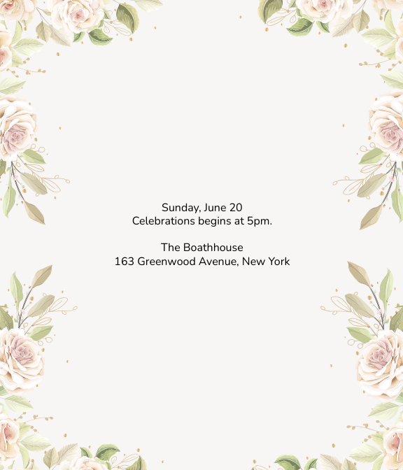 Free Vintage Floral Wedding Envelope Template