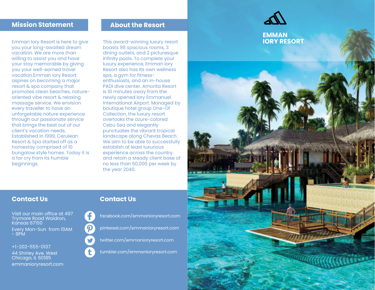 Island Resort Bi-Fold Brochure