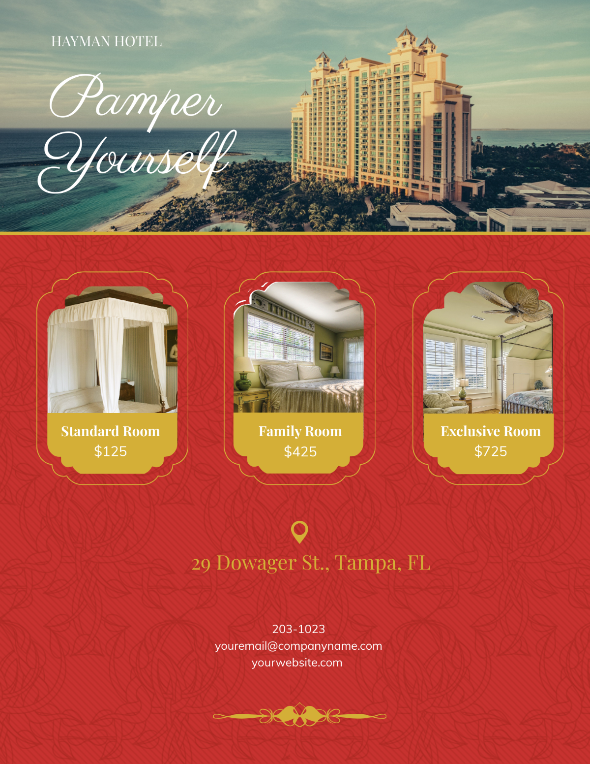 Luxury Hotel Flyer Template - Edit Online & Download