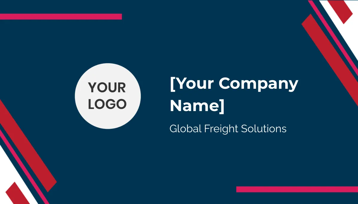 Free Logistics Services Business Card Template to Edit Online