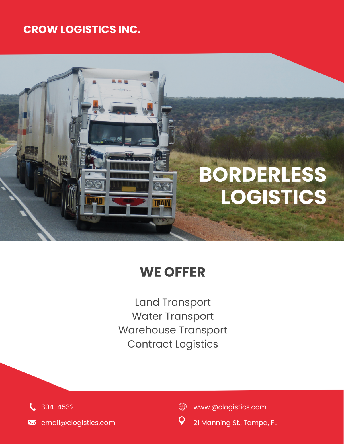 Logistics Services Flyer Template - Edit Online & Download