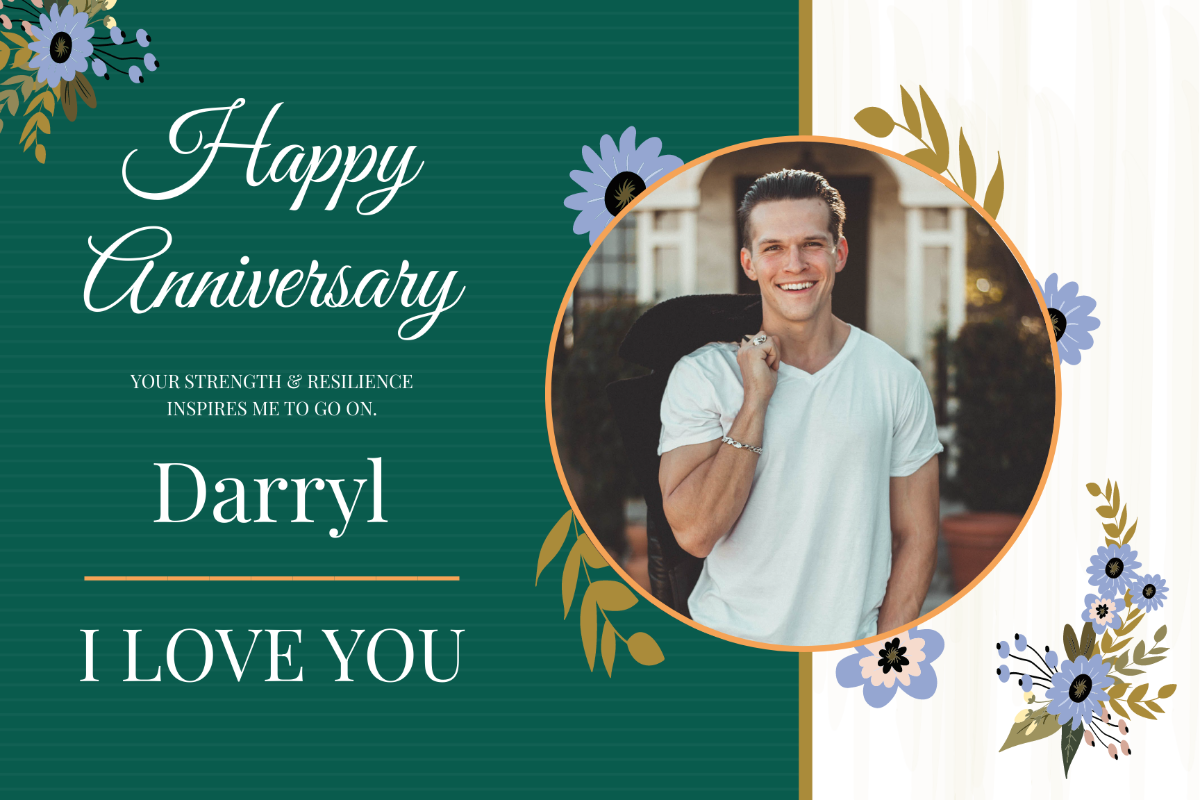 Anniversary Card For Husband Template