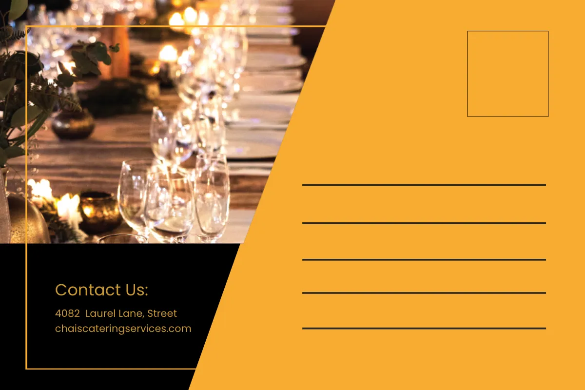 Free Catering Services Postcard Template to Edit Online