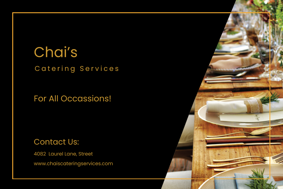 Catering Services Postcard Template - Edit Online & Download