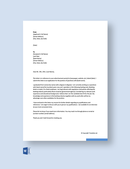 cover letter for job world bank