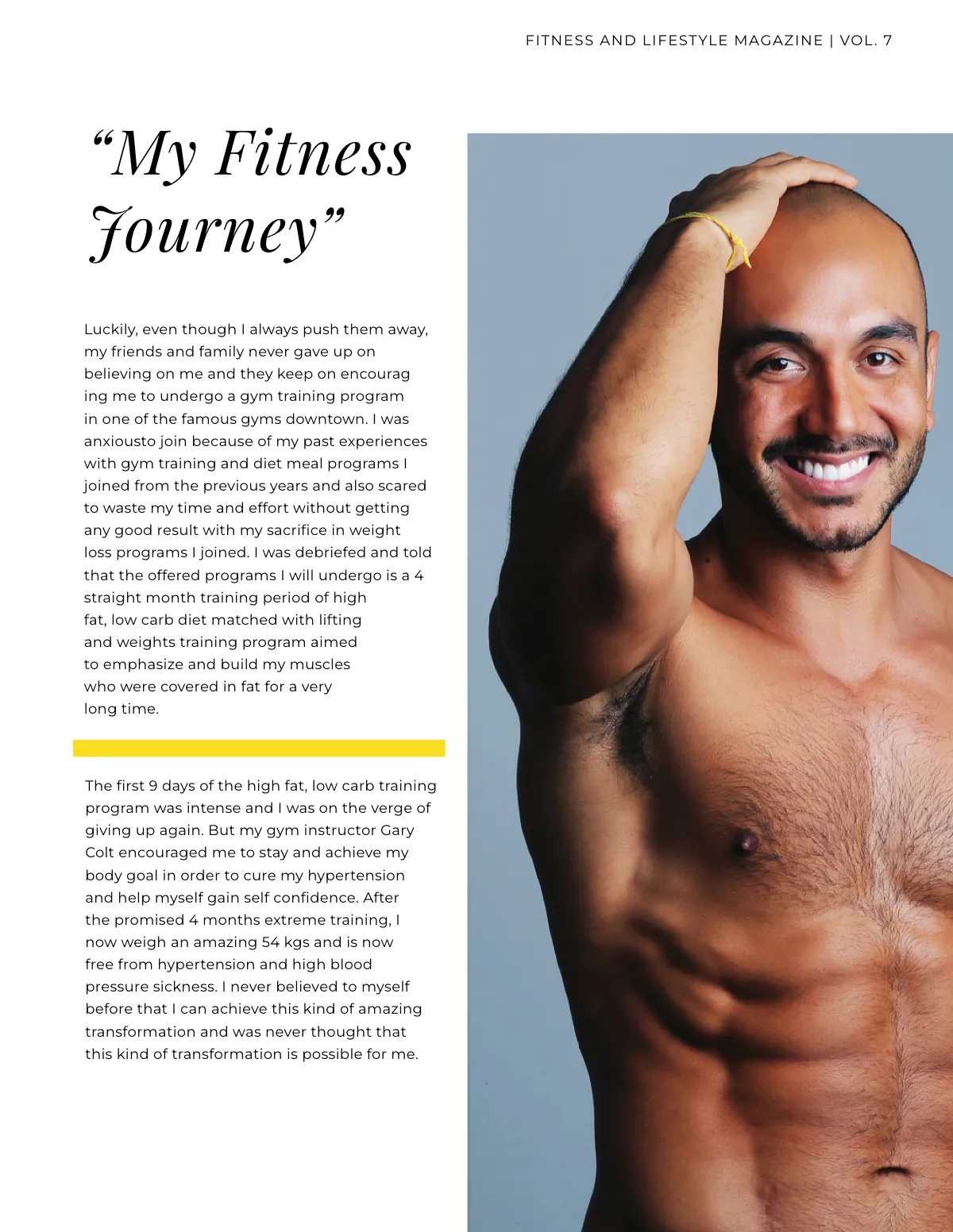 Free Fitness Magazine Template to Edit Online
