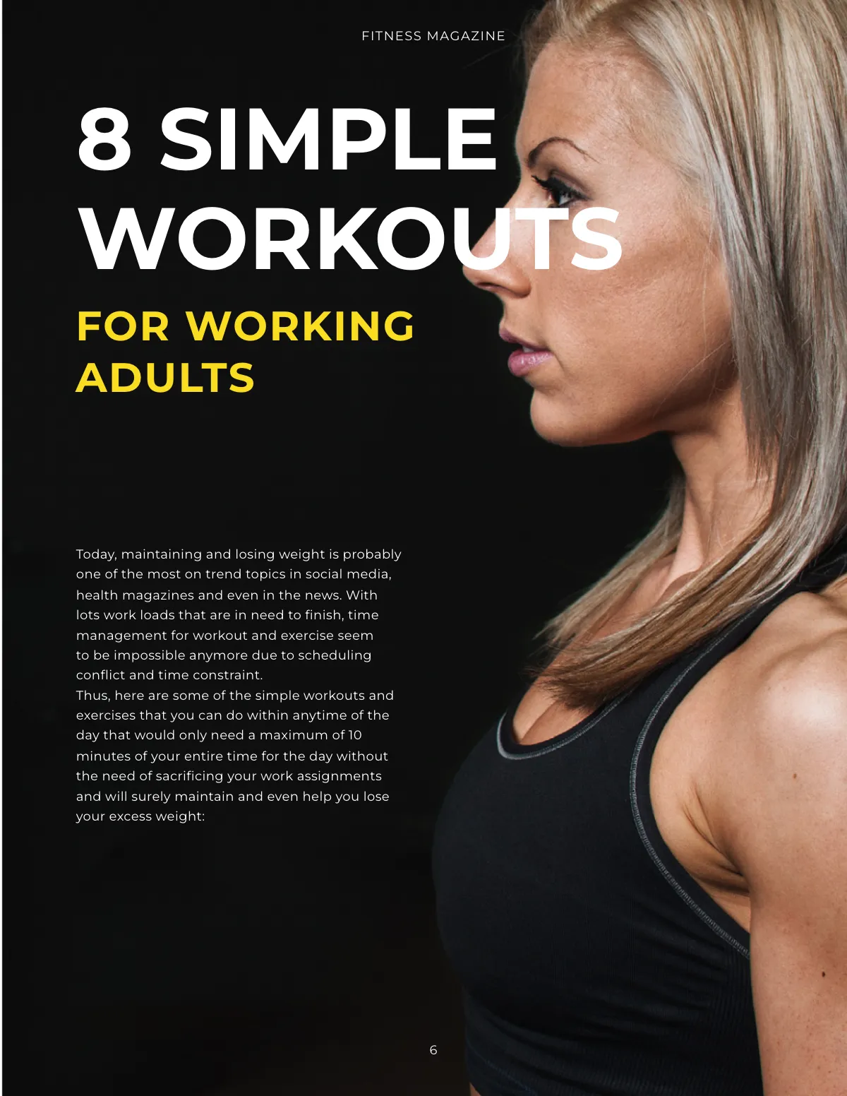 Free Fitness Magazine Template to Edit Online