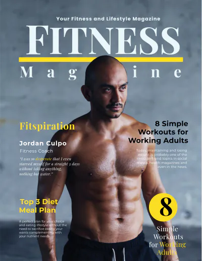 Free Fitness Magazine Template to Edit Online
