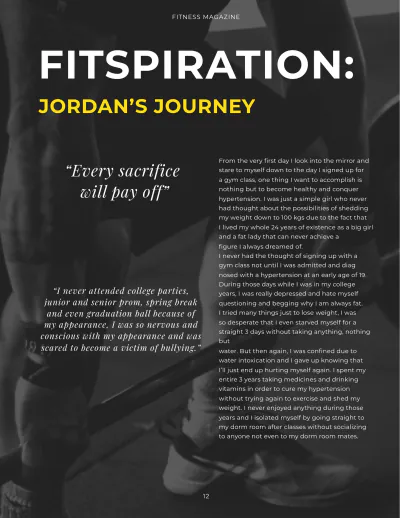 Free Fitness Magazine Template to Edit Online