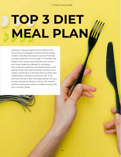 Free Fitness Magazine Template to Edit Online