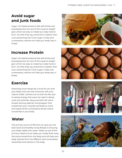 Free Fitness Magazine Template to Edit Online
