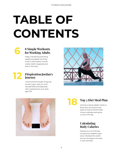 Free Fitness Magazine Template to Edit Online