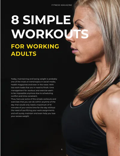 Free Fitness Magazine Template to Edit Online