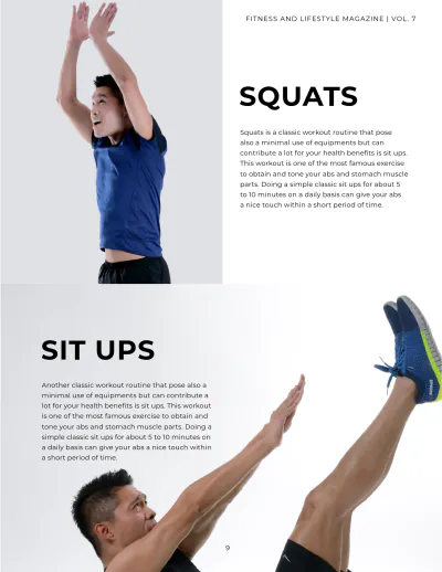 Free Fitness Magazine Template to Edit Online