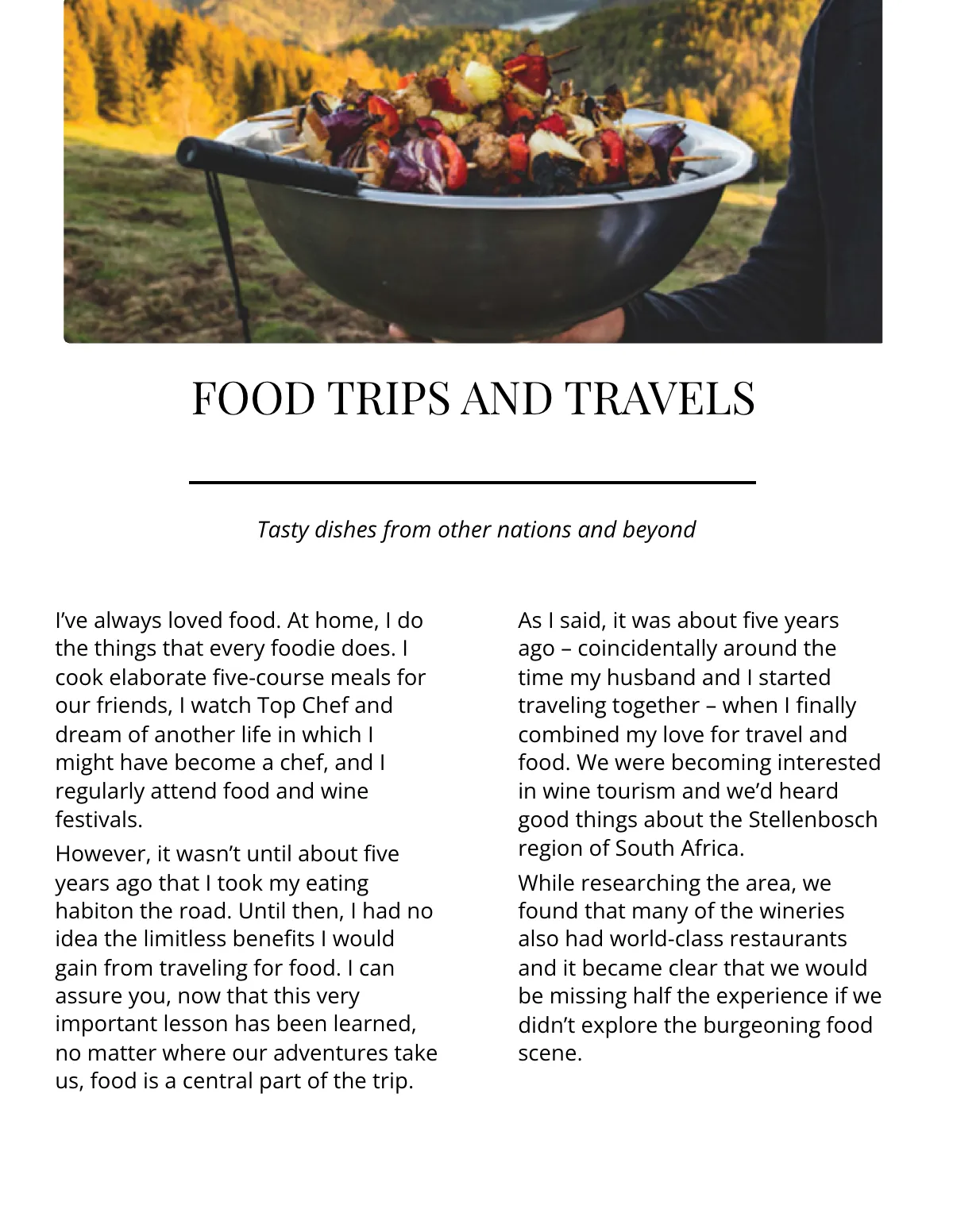 Free Food Magazine Template to Edit Online