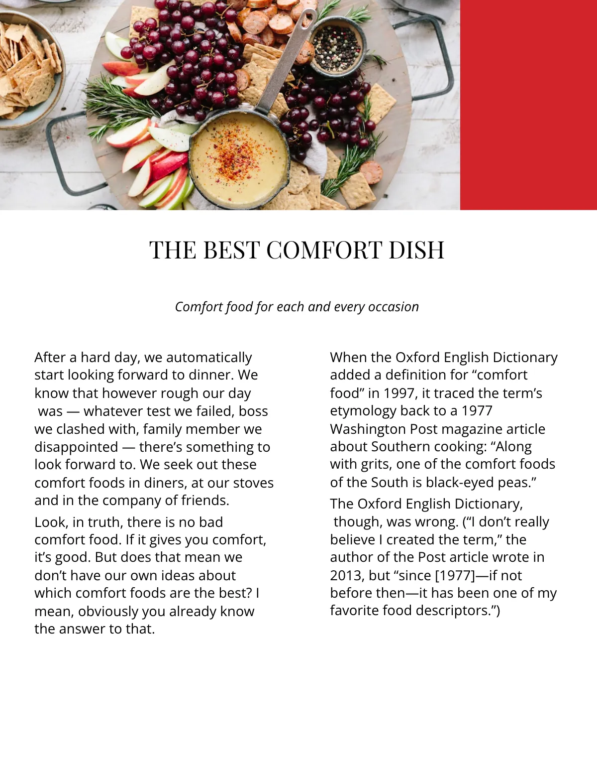 Free Food Magazine Template to Edit Online