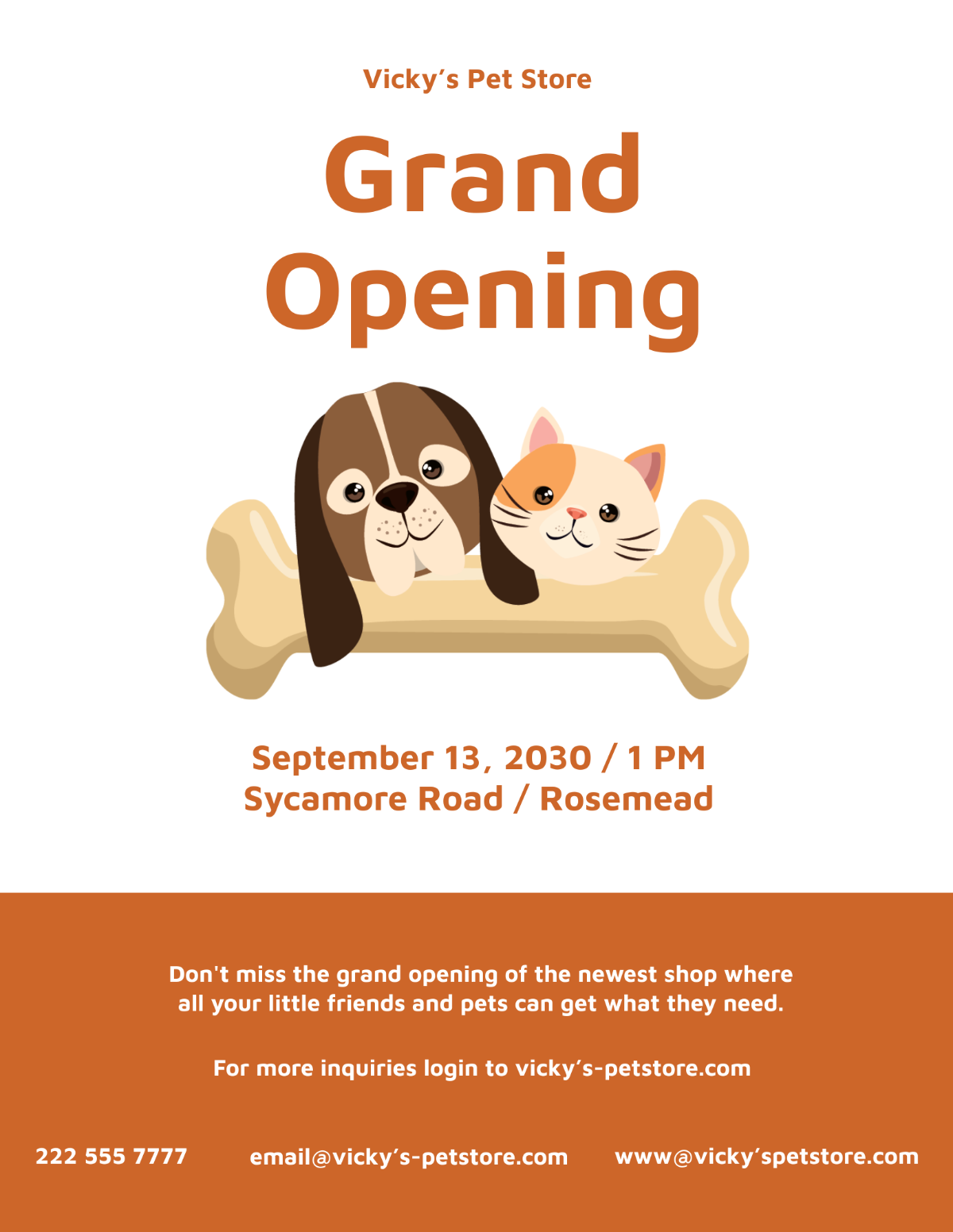 Pet Store Grand Opening Flyer