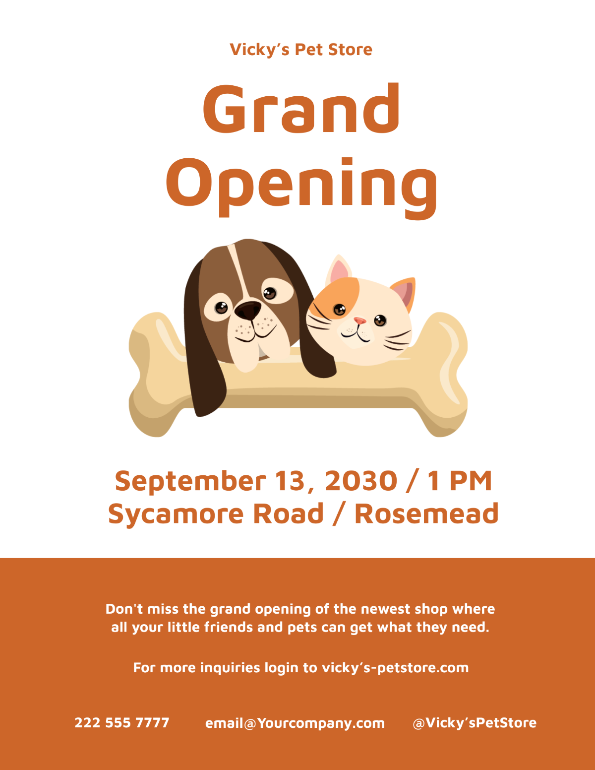 Pet Store Grand Opening Flyer Template