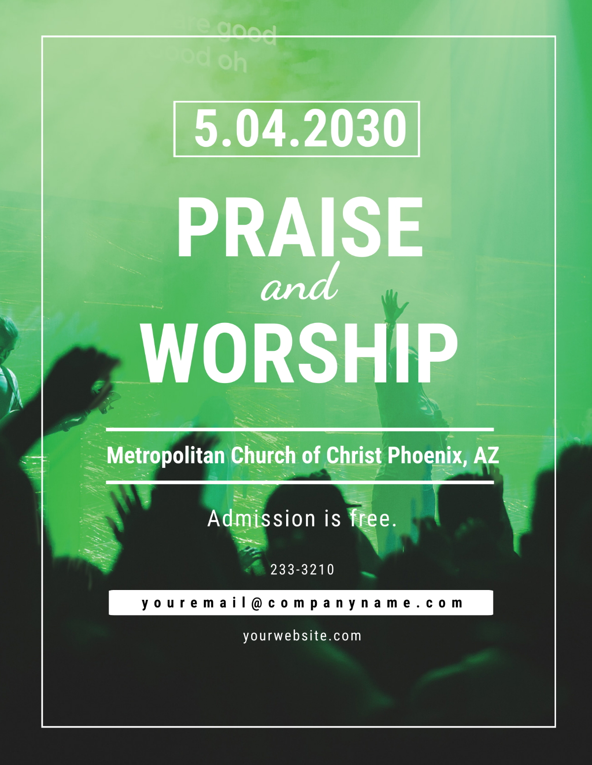 Praise And Worship Flyer Template