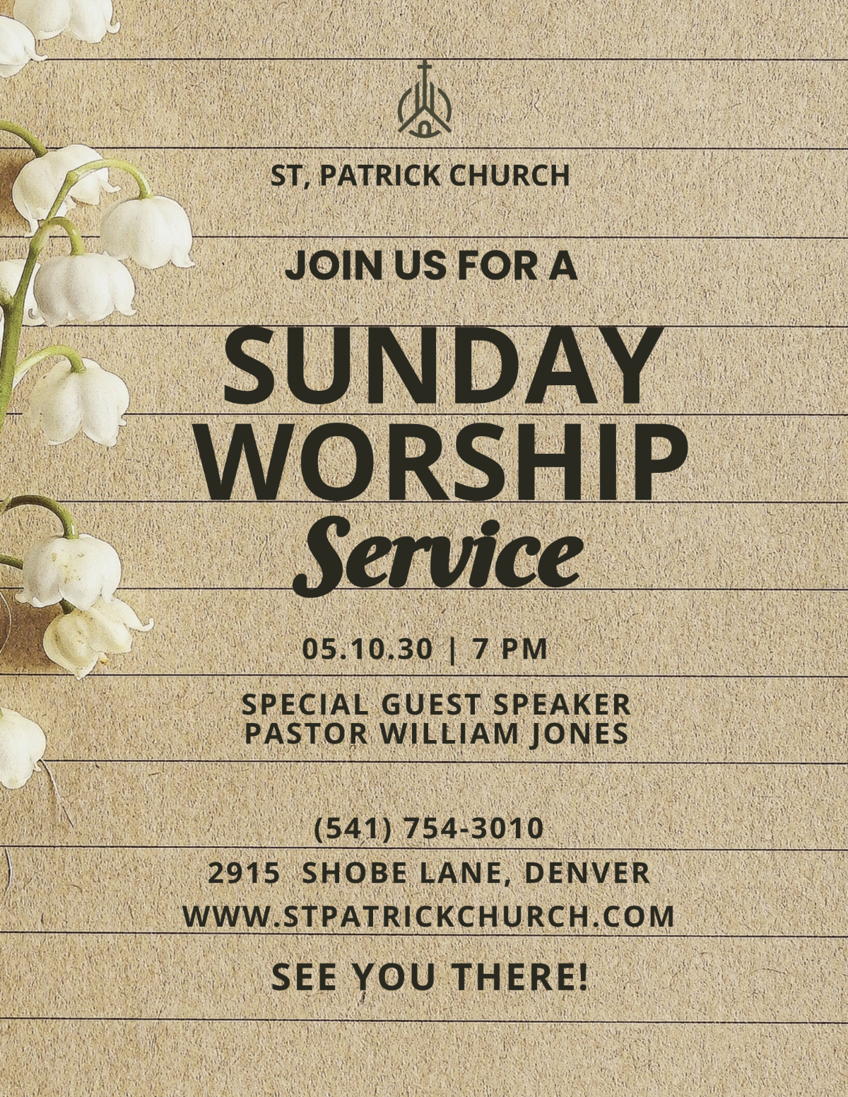 Free Sample Worship Flyer Template