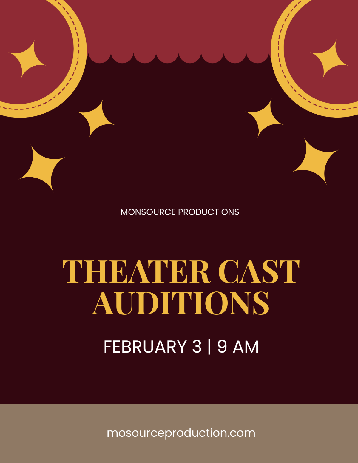 Theatre Audition Flyer