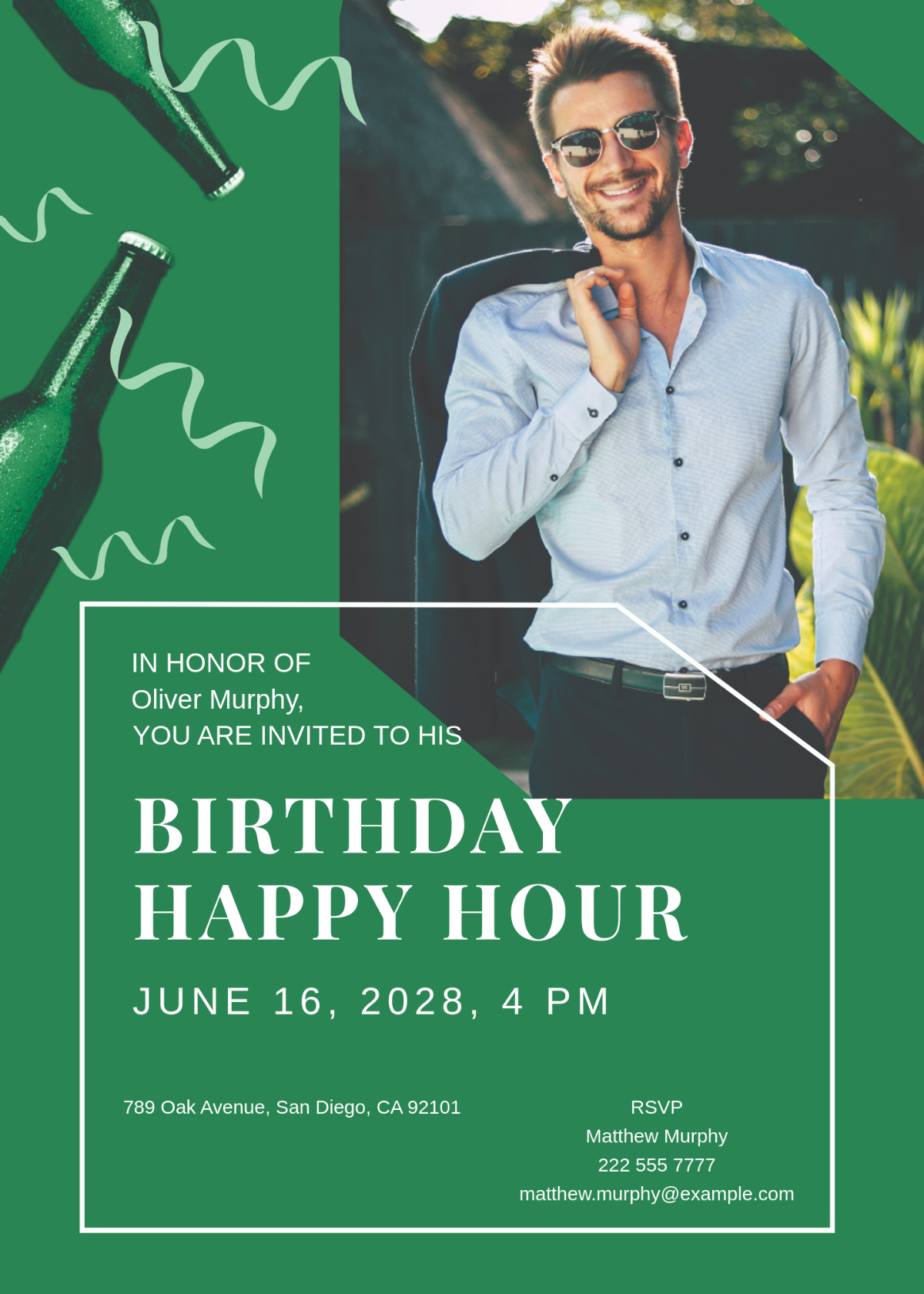Happy Hour Birthday Invitation