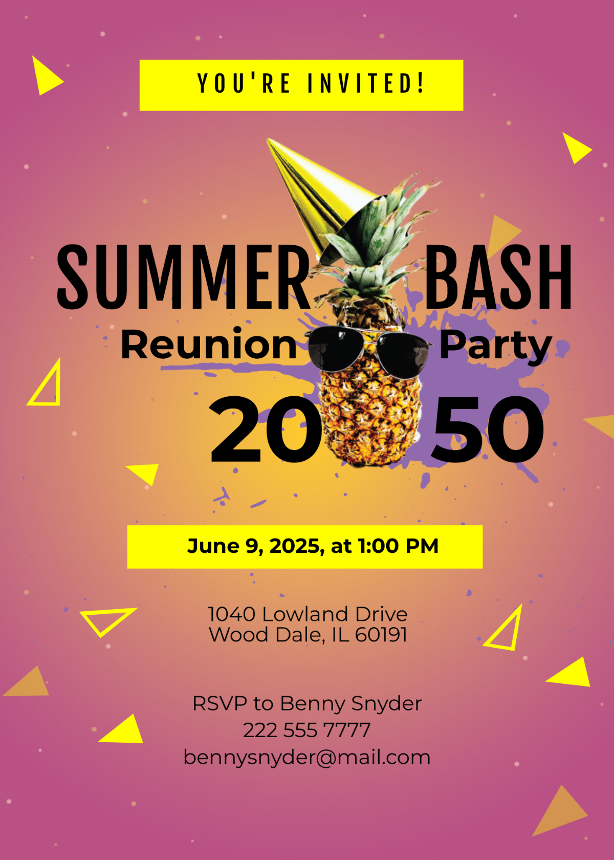 Summer Reunion Invitation