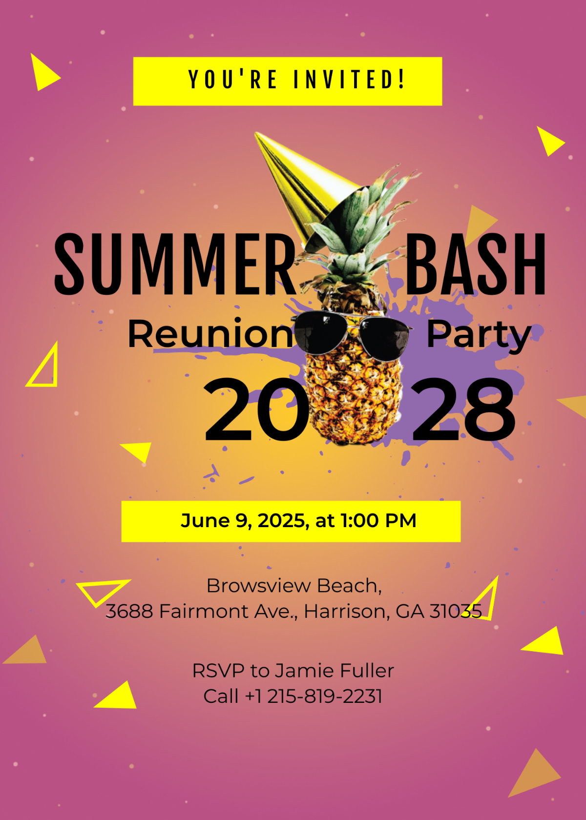 Summer Reunion Invitation Template