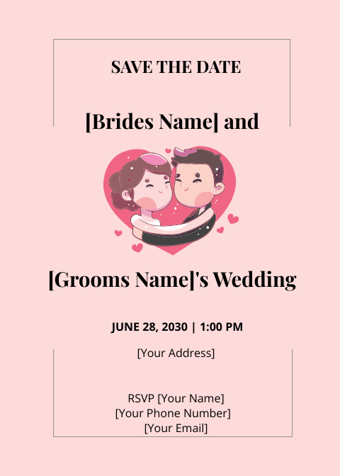 Wedding Mascot Invitation