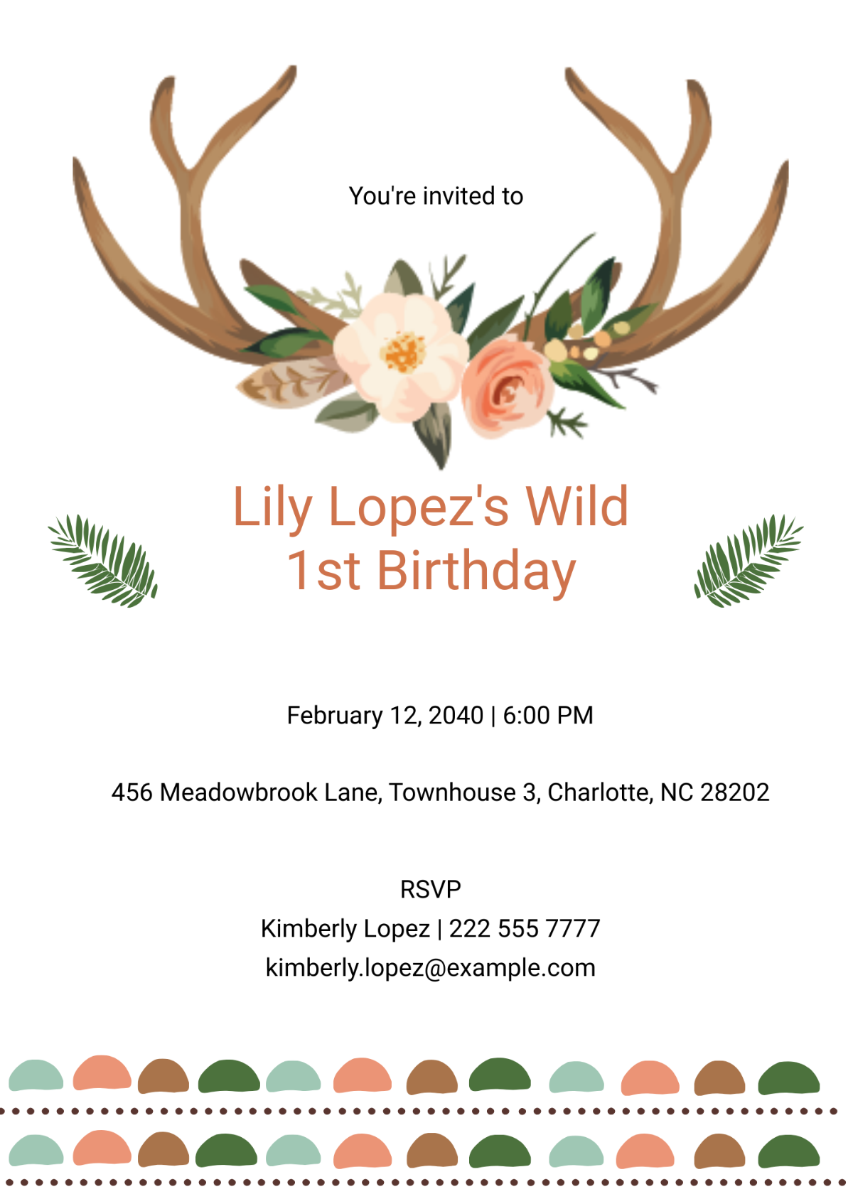 Wild One Boho Birthday Invitation